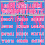 Custom Powder Blue Pink-White Dripping Splatte Pattern Sports Sublimation Soccer Uniform Jersey