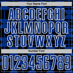 Custom Black Royal-White Geometric Shapes Sports Sublimation Soccer Uniform Jersey