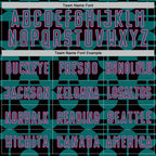 Custom Black Teal-Pink Geometric Shapes Sports Sublimation Soccer Uniform Jersey