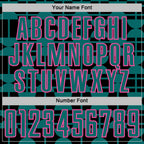 Custom Black Teal-Pink Geometric Shapes Sports Sublimation Soccer Uniform Jersey