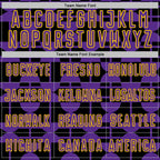 Custom Black Purple-Yellow Geometric Shapes Sports Sublimation Soccer Uniform Jersey