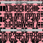Custom Black Medium Pink Geometric Shapes Sports Sublimation Soccer Uniform Jersey