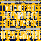 Custom Navy Gold-White Geometric Shapes Sports Sublimation Soccer Uniform Jersey