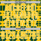 Custom Green Yellow-White Geometric Shapes Sports Sublimation Soccer Uniform Jersey