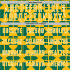 Custom Kelly Green Gold-White Geometric Shapes Sports Sublimation Soccer Uniform Jersey