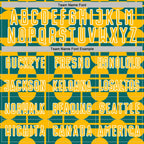 Custom Teal Gold-White Geometric Shapes Sports Sublimation Soccer Uniform Jersey