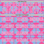 Custom Light Blue Pink-White Geometric Shapes Sports Sublimation Soccer Uniform Jersey