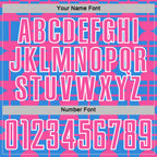 Custom Powder Blue Pink-White Geometric Shapes Sports Sublimation Soccer Uniform Jersey