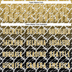 Custom Old Gold Black-White Lightning Sports Sublimation Soccer Uniform Jersey