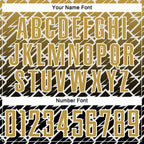 Custom Old Gold Black-White Lightning Sports Sublimation Soccer Uniform Jersey