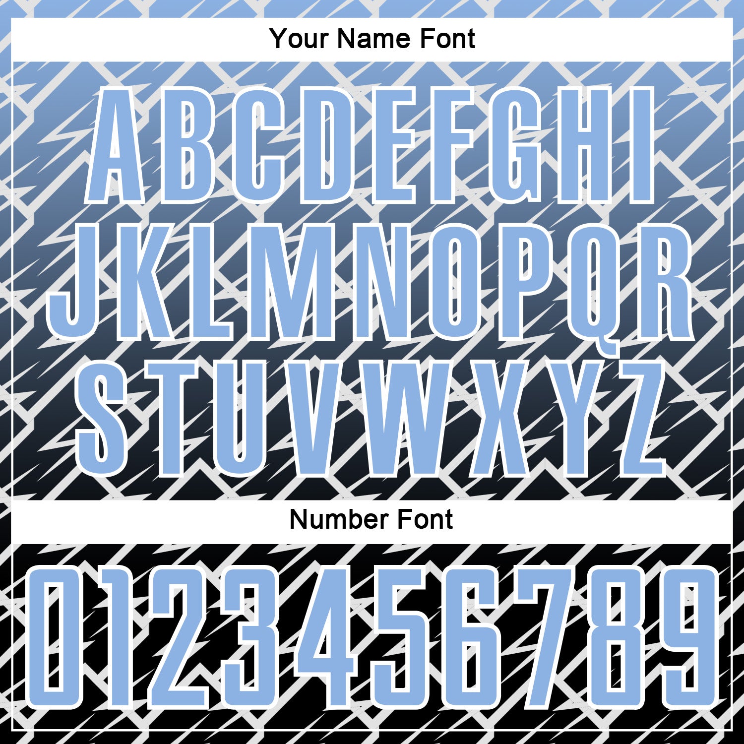 Custom Light Blue Black-White Lightning Sports Sublimation Soccer Uniform Jersey