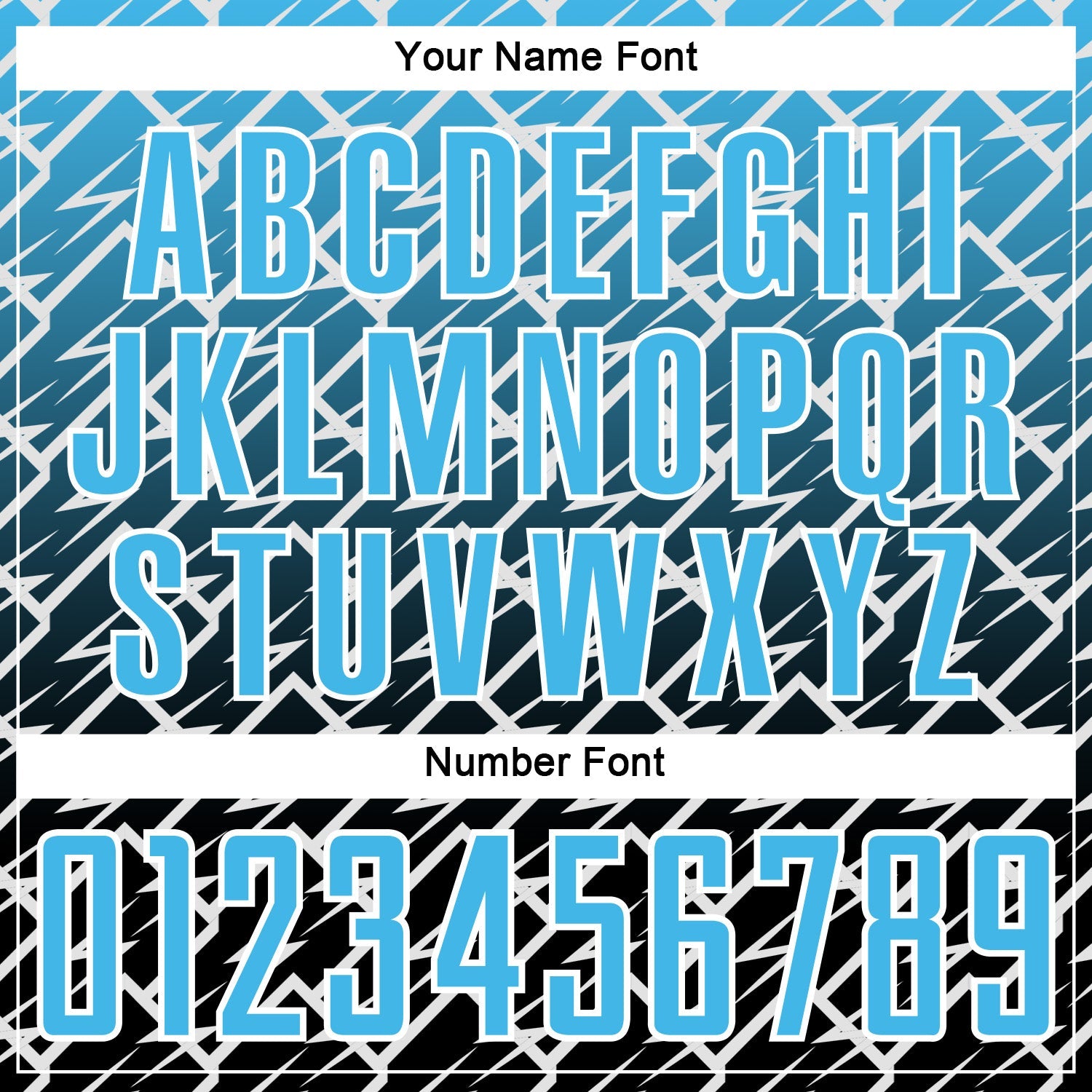 Custom Sky Blue Black-White Lightning Sports Sublimation Soccer Uniform Jersey