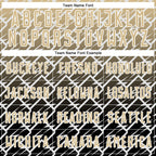 Custom Vegas Gold Black-White Lightning Sports Sublimation Soccer Uniform Jersey