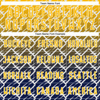 Custom Gold Navy-White Lightning Sports Sublimation Soccer Uniform Jersey