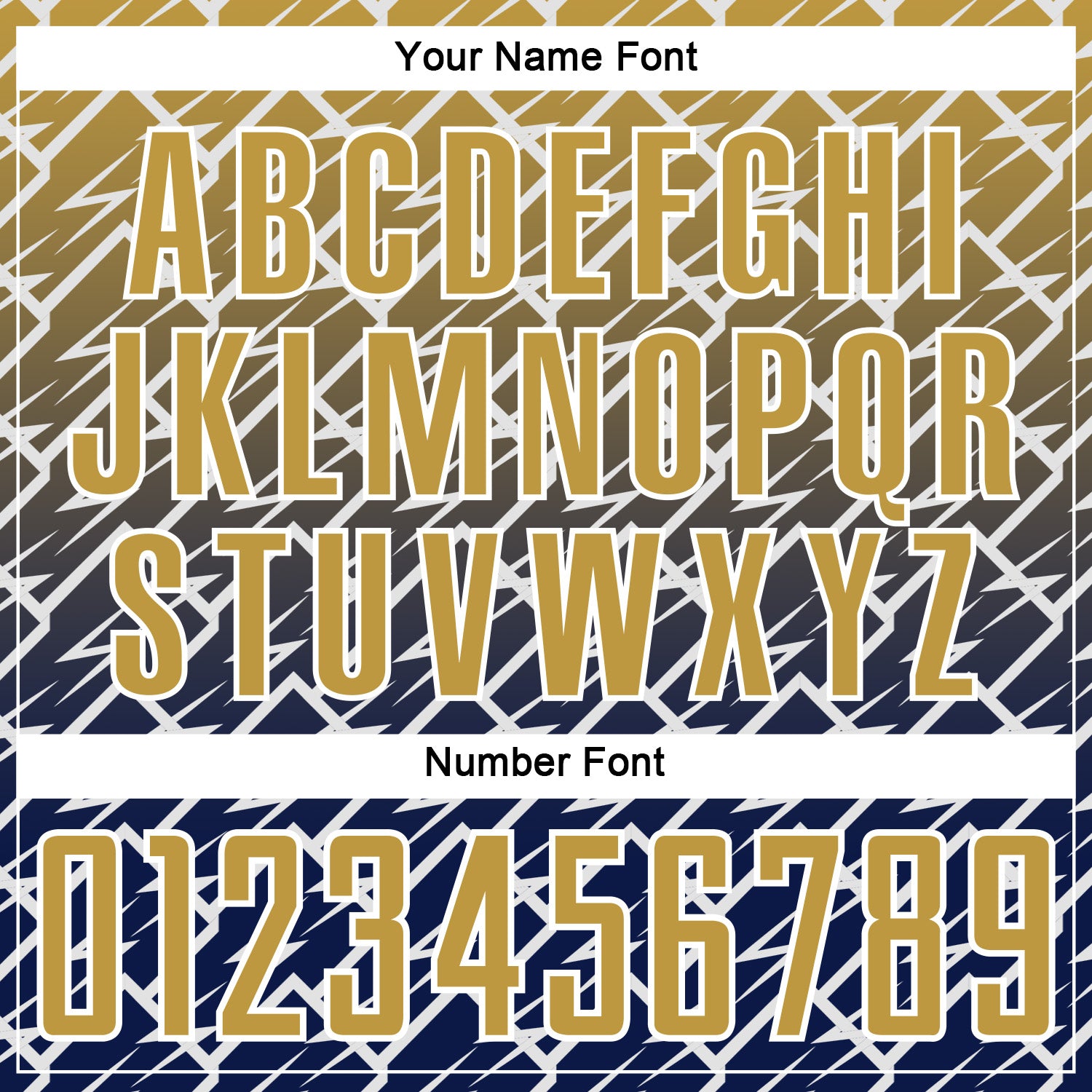 Custom Old Gold Navy-White Lightning Sports Sublimation Soccer Uniform Jersey