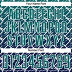 Custom Teal Navy-White Lightning Sports Sublimation Soccer Uniform Jersey