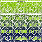 Custom Neon Green Navy-White Lightning Sports Sublimation Soccer Uniform Jersey