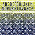 Custom Neon Yellow Navy-White Lightning Sports Sublimation Soccer Uniform Jersey