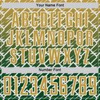 Custom Old Gold Green-White Lightning Sports Sublimation Soccer Uniform Jersey