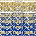 Custom Old Gold Royal-White Lightning Sports Sublimation Soccer Uniform Jersey