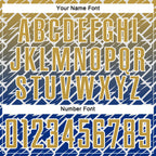 Custom Old Gold Royal-White Lightning Sports Sublimation Soccer Uniform Jersey