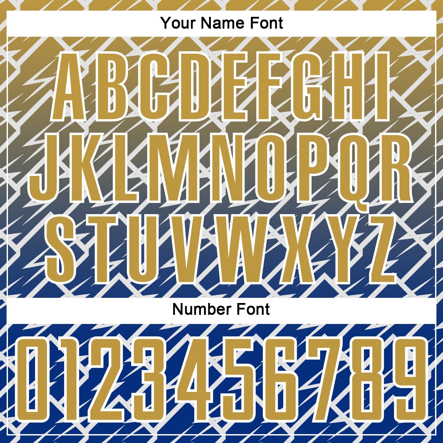 Custom Old Gold Royal-White Lightning Sports Sublimation Soccer Uniform Jersey