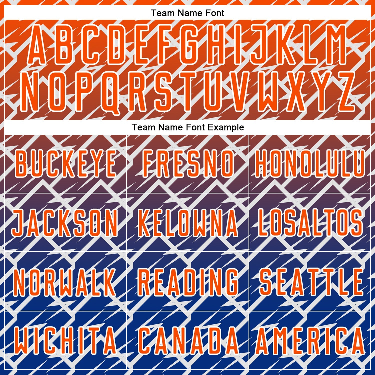 Custom Orange Royal-White Lightning Sports Sublimation Soccer Uniform Jersey