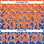 Custom Orange Royal-White Lightning Sports Sublimation Soccer Uniform Jersey