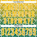 Custom Gold Kelly Green-White Lightning Sports Sublimation Soccer Uniform Jersey