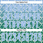 Custom Light Blue Kelly Green-White Lightning Sports Sublimation Soccer Uniform Jersey