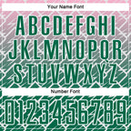 Custom Light Pink Kelly Green-White Lightning Sports Sublimation Soccer Uniform Jersey