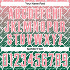 Custom Medium Pink Kelly Green-White Lightning Sports Sublimation Soccer Uniform Jersey