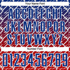 Custom Royal Red-White Lightning Sports Sublimation Soccer Uniform Jersey