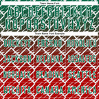 Custom Kelly Green Red-White Lightning Sports Sublimation Soccer Uniform Jersey