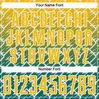 Custom Gold Teal-White Lightning Sports Sublimation Soccer Uniform Jersey