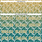 Custom Old Gold Teal-White Lightning Sports Sublimation Soccer Uniform Jersey