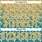 Custom Old Gold Teal-White Lightning Sports Sublimation Soccer Uniform Jersey