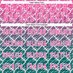 Custom Pink Teal-White Lightning Sports Sublimation Soccer Uniform Jersey