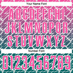 Custom Pink Teal-White Lightning Sports Sublimation Soccer Uniform Jersey