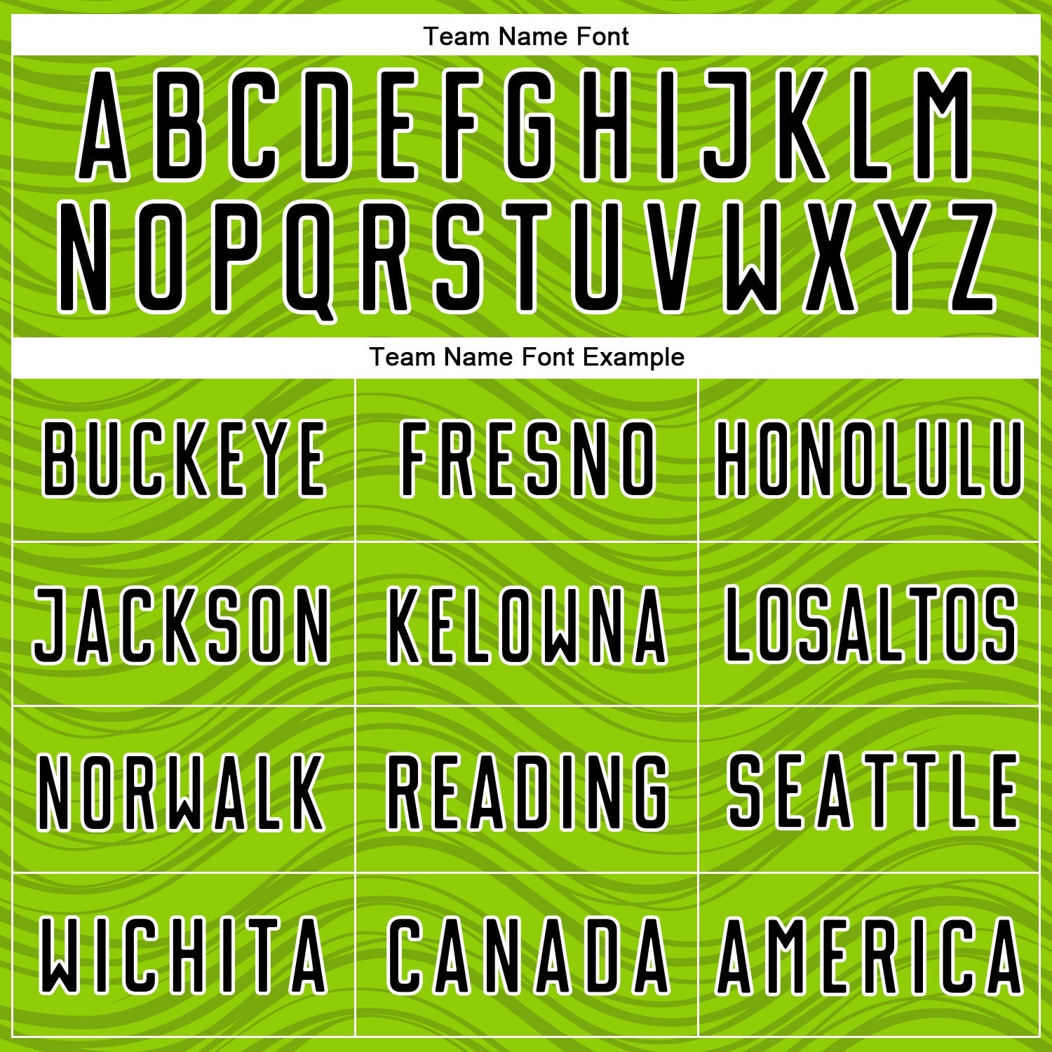 Custom Neon Green Black-White Wavy Lines Sports Sublimation Soccer Uniform Jersey