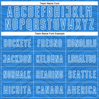 Custom Powder Blue Black-White Wavy Lines Sports Sublimation Soccer Uniform Jersey