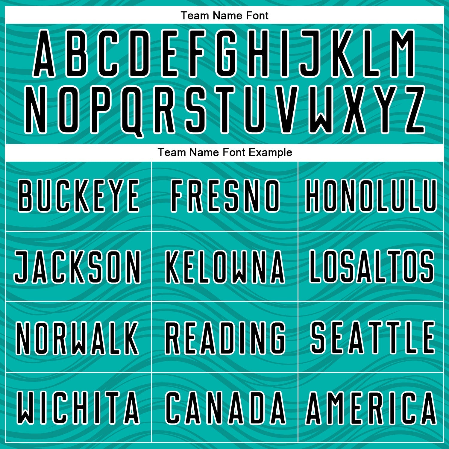 Custom Aqua Black-White Wavy Lines Sports Sublimation Soccer Uniform Jersey