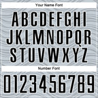 Custom Silver Black-White Wavy Lines Sports Sublimation Soccer Uniform Jersey