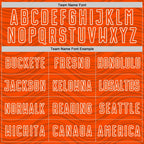 Custom Orange Navy-White Wavy Lines Sports Sublimation Soccer Uniform Jersey