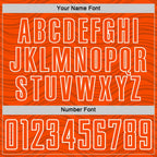 Custom Orange Navy-White Wavy Lines Sports Sublimation Soccer Uniform Jersey