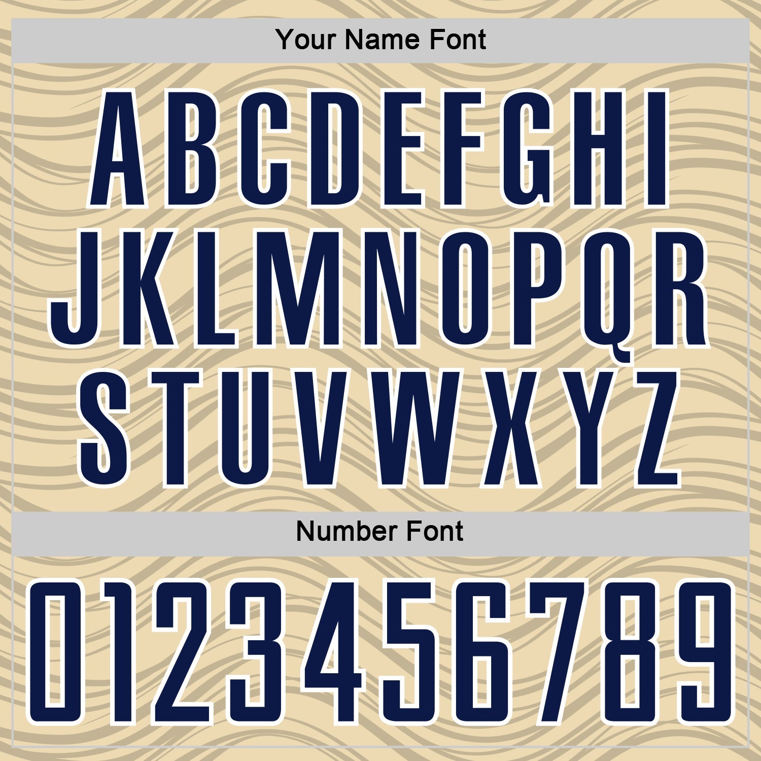 Custom Cream Navy-White Wavy Lines Sports Sublimation Soccer Uniform Jersey