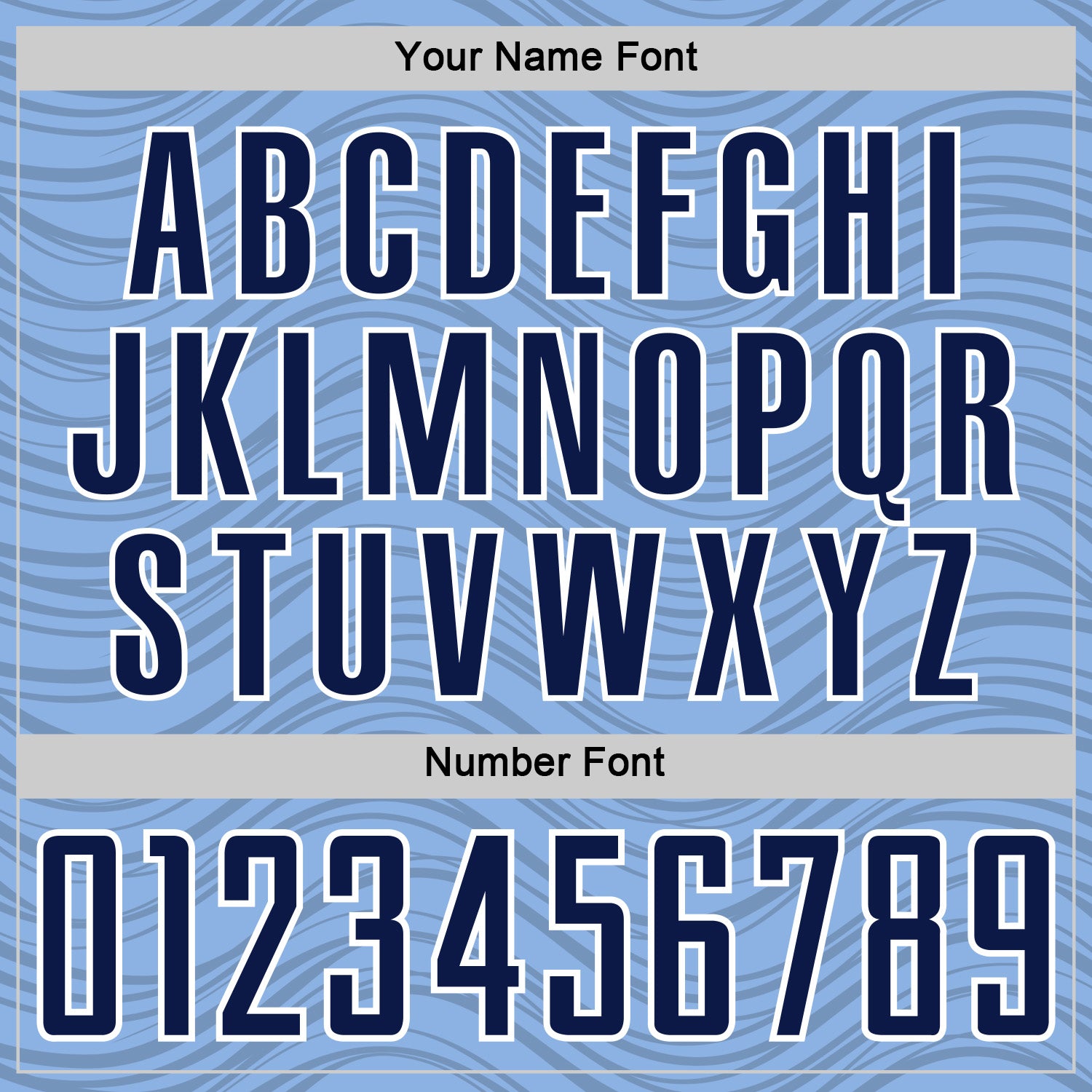 Custom Light Blue Navy-White Wavy Lines Sports Sublimation Soccer Uniform Jersey