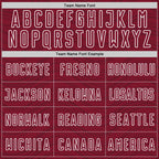 Custom Crimson Navy-White Wavy Lines Sports Sublimation Soccer Uniform Jersey