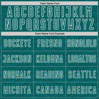 Custom Teal Navy-White Wavy Lines Sports Sublimation Soccer Uniform Jersey