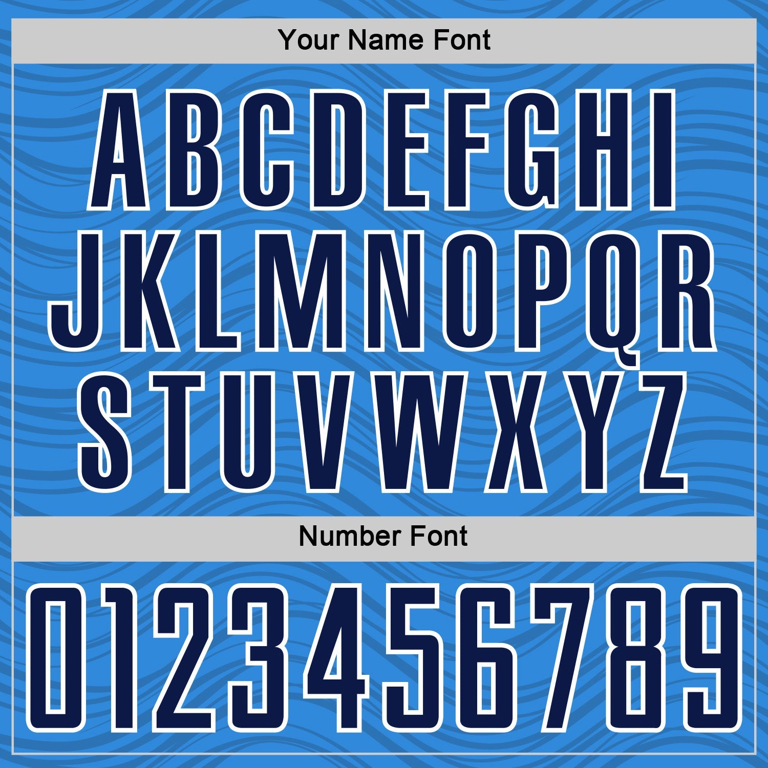 Custom Powder Blue Navy-White Wavy Lines Sports Sublimation Soccer Uniform Jersey